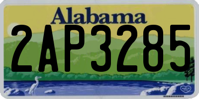 AL license plate 2AP3285