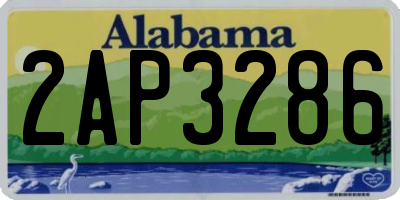 AL license plate 2AP3286