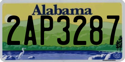 AL license plate 2AP3287