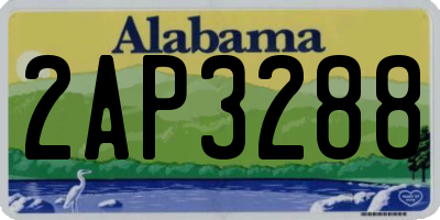 AL license plate 2AP3288