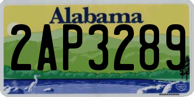 AL license plate 2AP3289