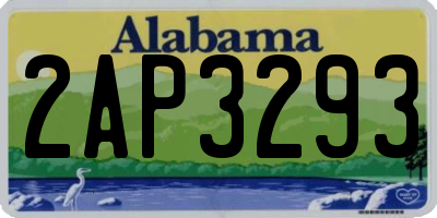 AL license plate 2AP3293