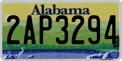 AL license plate 2AP3294