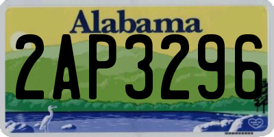 AL license plate 2AP3296