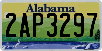 AL license plate 2AP3297