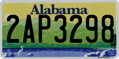 AL license plate 2AP3298