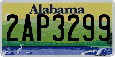 AL license plate 2AP3299
