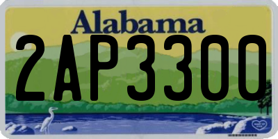 AL license plate 2AP3300