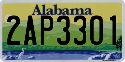 AL license plate 2AP3301
