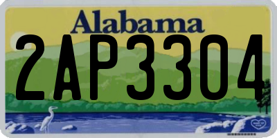 AL license plate 2AP3304