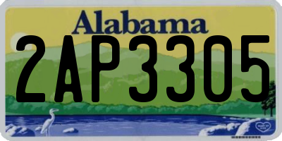 AL license plate 2AP3305