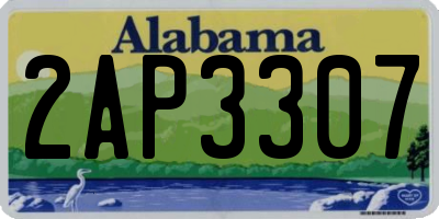 AL license plate 2AP3307