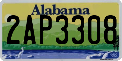 AL license plate 2AP3308