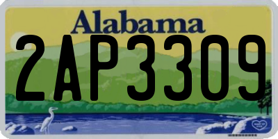 AL license plate 2AP3309