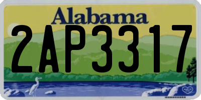 AL license plate 2AP3317