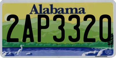 AL license plate 2AP3320