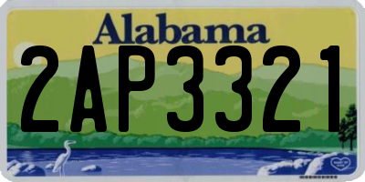 AL license plate 2AP3321