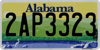 AL license plate 2AP3323