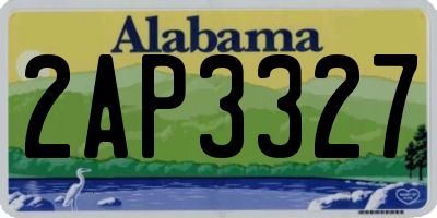 AL license plate 2AP3327