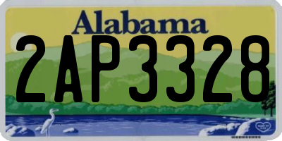 AL license plate 2AP3328