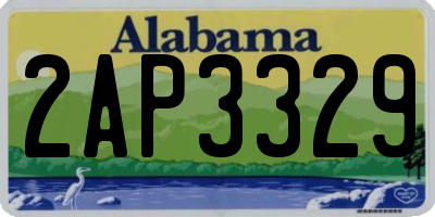 AL license plate 2AP3329