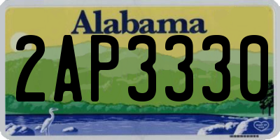 AL license plate 2AP3330
