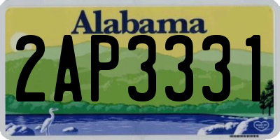 AL license plate 2AP3331
