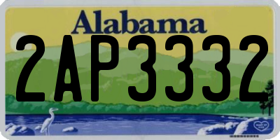 AL license plate 2AP3332