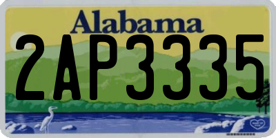 AL license plate 2AP3335