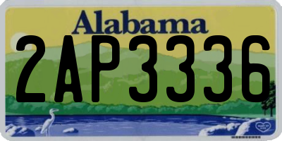 AL license plate 2AP3336