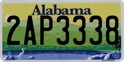 AL license plate 2AP3338