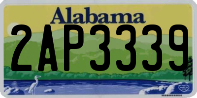 AL license plate 2AP3339
