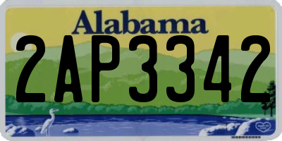 AL license plate 2AP3342