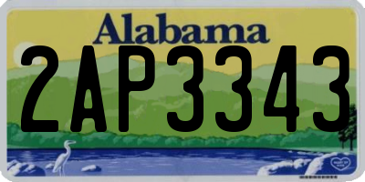 AL license plate 2AP3343