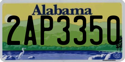 AL license plate 2AP3350