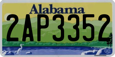 AL license plate 2AP3352