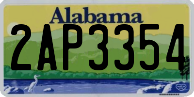AL license plate 2AP3354