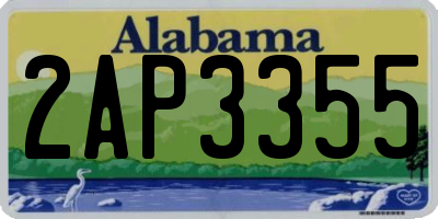 AL license plate 2AP3355