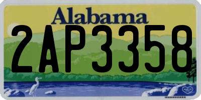 AL license plate 2AP3358