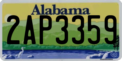 AL license plate 2AP3359