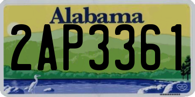 AL license plate 2AP3361
