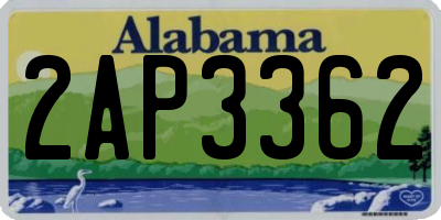 AL license plate 2AP3362