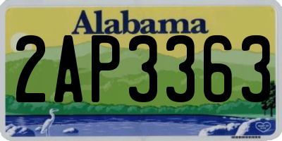 AL license plate 2AP3363
