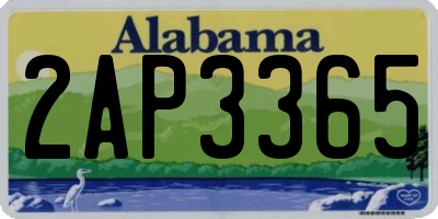 AL license plate 2AP3365