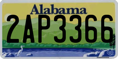 AL license plate 2AP3366