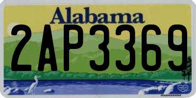 AL license plate 2AP3369