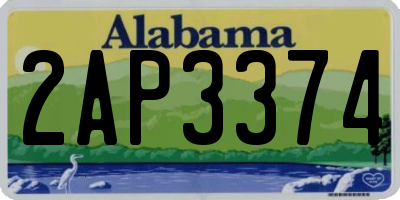 AL license plate 2AP3374