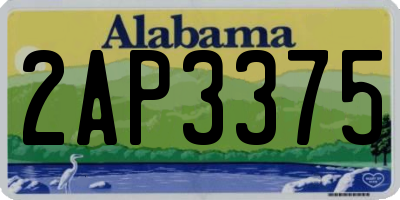 AL license plate 2AP3375