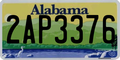 AL license plate 2AP3376