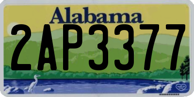 AL license plate 2AP3377